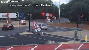 Remember the traffic lights near Bridgwater where RED DIDN'T MEAN STOP?! Now Somerset County Council says it's altering the Huntworth roundabout this week ... | BBC Somerset