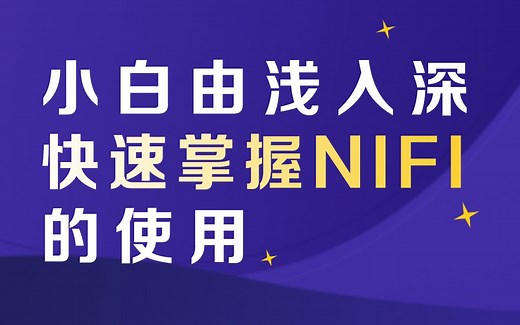 大数据基础教程小白由浅入深快速掌握Nifi使用