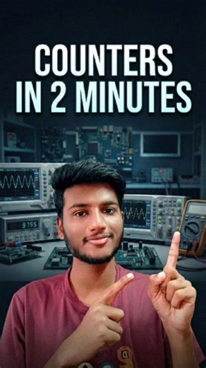electrofy on Instagram: "In digital electronics, a counter is a sequential circuit made of flip-flops that counts clock pulses or events, storing the count as a binary number that increments with each pulse and wraps around after reaching its maximum. Counters are crucial for timekeeping, event tracking (like data bits), and implementing arithmetic, with main types being asynchronous (ripple), where flip-flops clock sequentially, and synchronous, where all flip-flops receive the clock simultaneo
