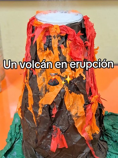 Cómo hacer una maqueta de volcán en erupción
