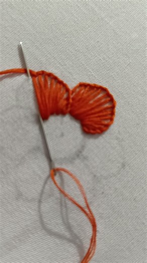 Trending button hole stich #embroiderwork