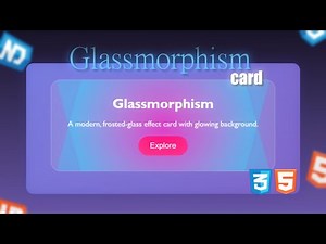 Glassmorphism UI Design with HTML & CSS | Frosted Glass Effect Tutorial