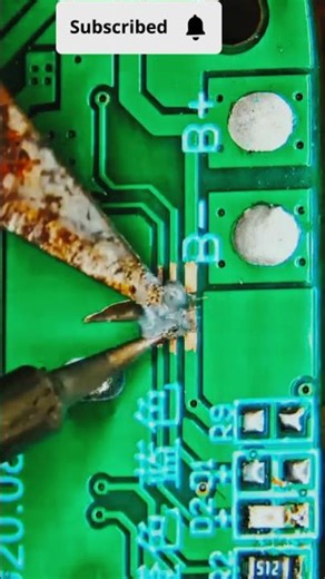 Broken Track Repair Pcb #shorts​ #repair​ #soldering​ #pcbrepair​ #electronics​ #diy​ #trackrepair