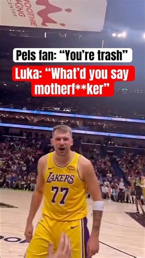 Luka to Pels fan after crazy dagger 😂