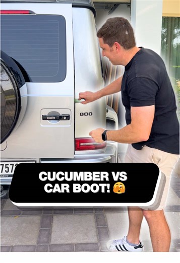 The cucumber didn’t stand a chance...🤣 #tesla #food #cucumber #supercarblondie #cars