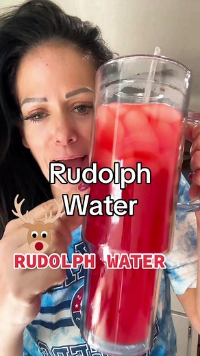 Holiday Flavored Water Recipe with Rudolph