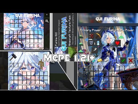 FURINA GUI || TEXTURE PACK SURVIVAL || MCPE 1.21+