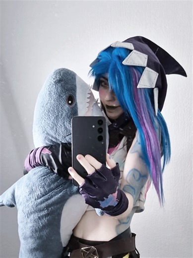 Jinx Cosplay Featuring My Beloved Blåhaj