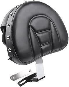 Topteng Chrome Back Rest, Motorcycle Driver Seat Rider Backrest Pad Driver Backrest for Haley Davidson Fatboy/Heritage Softail Models 2007-2017