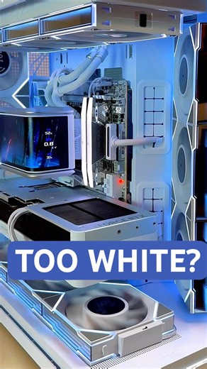 White Aesthetic Gaming PC 🤍 | Ultra Clean Custom Build #gamingpc #shorts