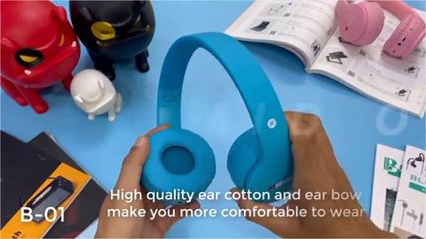 MIDOLA Kids Headphones Bluetooth 5.4 Wireless 68H Play Time Volume Limit 85/94dB Over-Ear Foldable Headset,Type-C Fast Charging,with Wired Aux Mic for Toddler Child Pad Tablet Blue