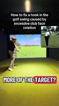 How to fix a hook in the golf swing caused by excessive club face rotation. #golf #golflesson