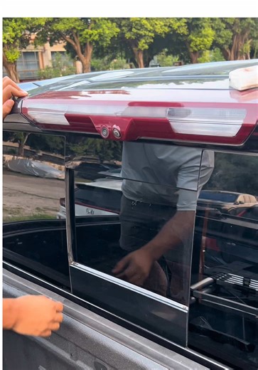 Upgrade Your Rear Sliding Window with Gloss Black Stickers