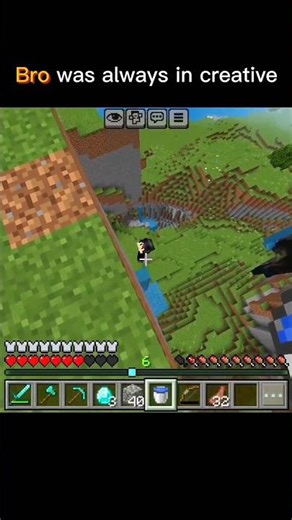 Bro was always in creative #Minecraftprank#Minecrafprank #FunnyMinecraft #CreativeGaming#viral