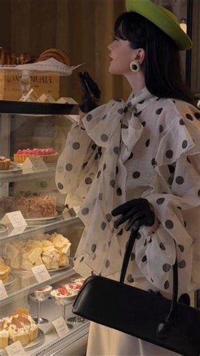 Polka Dots Fabric 🖤🤍