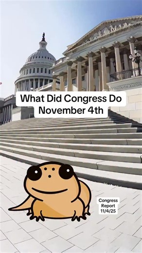 📊Congress Activity Report | November 4th The Senate failed to advance the primary funding bill to end the shutdown. Five measures passed, ranging from telecom reports to critical infrastructure manufacturing, and four were reported from committee, including the U.S. Grain Standards Act reauthorization and multiple tribal water rights settlements. The House met for a pro forma session, but 10 measures were reported from Financial Services, covering banking reform, SEC oversight, capital rules, a