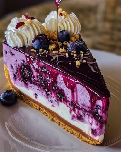 💜🍰 Blueberry Mousse Heaven Cheesecake 😍✨