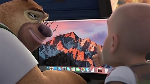 熊大熊二帮光头强把Windows电脑刷成黑苹果系统了