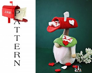 Crochet Valentine's Day Mailbox Gnome Pattern, Amigurumi Mailbox Pattern - Etsy