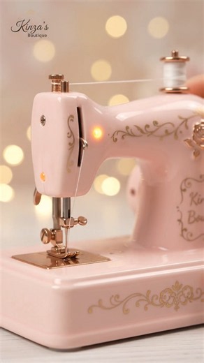 World’s Most Satisfying Mini Sewing Machine Setup 🤍✨ #sewingmachine #trendingshorts