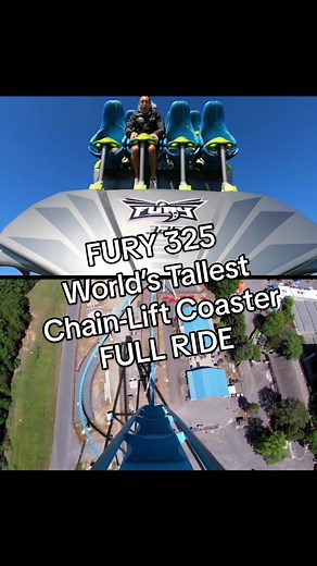 I rode the FURY 325 roller coaster at @Carowinds ! The tallest and fastest traditional chain lift roller coaster in the world is 325 feet tall with a top speed of 95mph! Have you been on this? What should I ride next?! NOTE: While Fury did open as the talkest giga coaster in the world, it is not the tallest in North America. Apologies for the mistake on the graphic! #rollercoaster #themepark #travel #charlotte