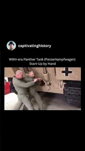 WWII-era Panther Tank (Panzerkampfwagen) Start-Up by Hand #ww2#tank#history#panther#germany