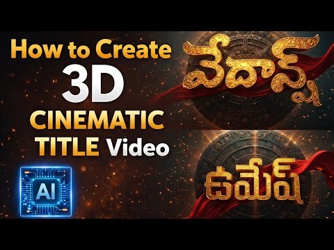 How to Create 3D Cinematic Title with Google AI / Title Animation / Viral Name Art Editing Tutorial