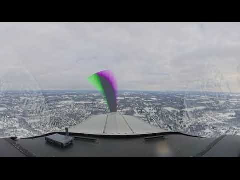 360 Video - C-130 flyby landing at DYL (PA-38)