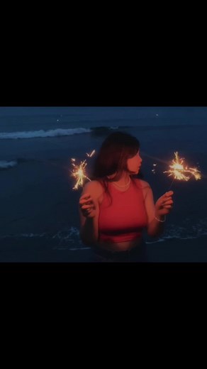 Birthday memory core idea 🫶🏻 Went to Elyu for the first time on my 24th bdayy. Had so much fun doing this concept at the beach!! I used sparking candles as an alternative for sparkling wands hehe #elyu #fyp #aesthetic #capcut #ideas #foryou