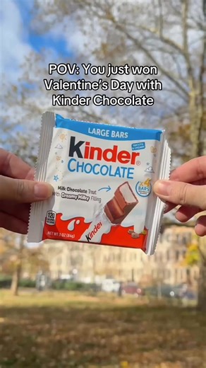 This Valentine’s Day, we’re celebrating with Kinder Chocolate Bars. Drop a 💘 below if you’re gifting a Kinder Chocolate Bar to your family! 🍫 | Kinder