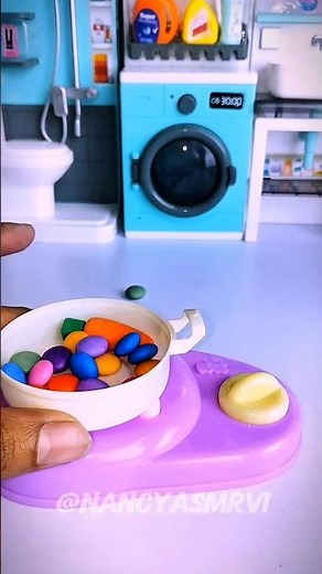 Mini Kitchen Food Cooking ASMR 🍳 | Relaxing Water Sounds for Sleep & Tingly Ears 💧 #Shorts