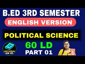 B.Ed 3rd Semester: 60 Learning Design Pieces in Political Science (English Version)
