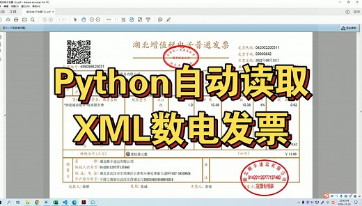 Python自动读取xml格式数电发票中的信息