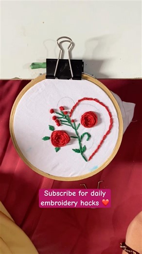 No Stand? Try This Easy Embroidery Hack 😍 #shorts