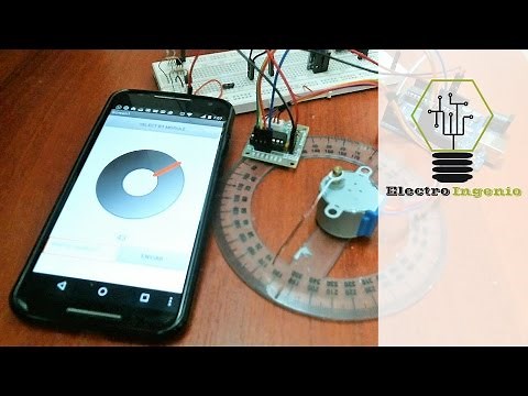 Arduino projects + Stepper motor + Mobile App / Motor paso a paso + Aplicacion Movil