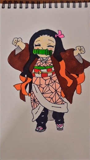 How to Draw Chibi Nezuko✨️🌸 (EASY Step-by-Step Tutorial)