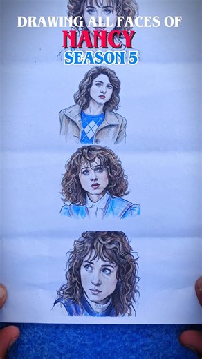 Drawing Nancy from stranger things #strangerthings #nancy #drawing #shorts #netflixseries