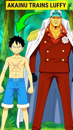 Akainu trains luffy to become King of the Marines #ai #onepiece