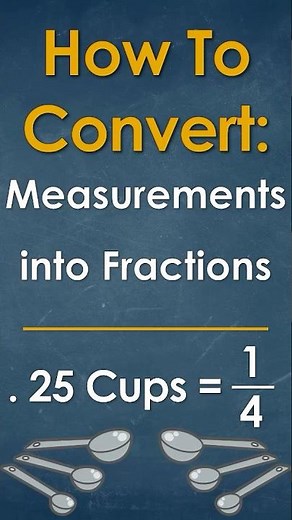 Convert Decimals to Fractions for Cooking – .25 Cups = 1/4 Cup! 🍽️