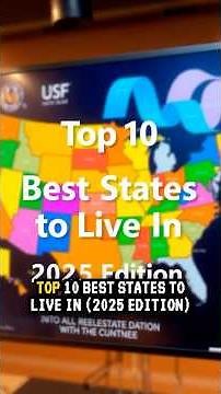 Top 10 Best States to Live In