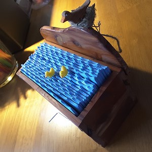 “My project in Wooden Automata: Bring Sculptures to Life with Movement course”. A project by donnadraws | Domestika