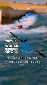 Get a front row seat to all the action for the 2025 ICF Canoe Slalom World Ranking competition March 28-30 at RIVERSPORT OKC. Free Admission, $10 Parking | Riversport OKC