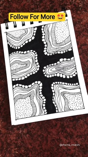 Day 8 - Easy Zentangle Pattern For Beginners🥰 #shorts #zentangle #art #doodleart #drawing #zendoodle