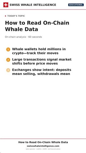 How to Read On-Chain Whale Data — explained in 60 seconds