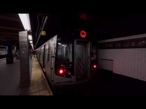 R143 Manhattan Bound (L) Train Entering And Leaving Myrtle-Wyckoff Avs