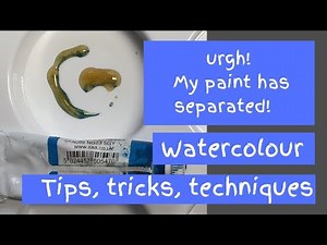 GUNGE! WHAT TO DO WHEN WATERCOLOUR PAINT SEPARATES OUT: why is that muck coming out?