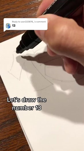 How to draw the number 13 #art #artist #drawing #fbreels #reelsvideos #reelsinstagram #asmrsounds #satisfying #satisfyingvideos | Dude Drawz