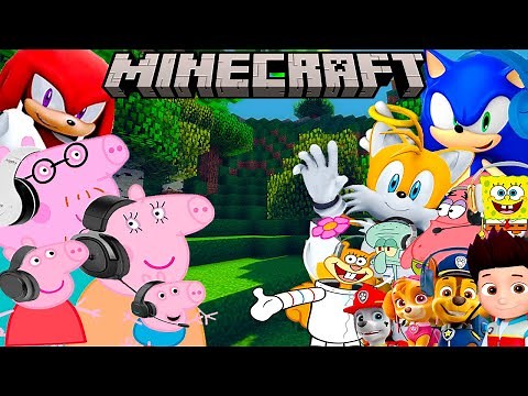 Cartoon Characters Play Minecraft Compilation