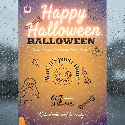 Halloween Party Invitation Template, Spooky Ghost Art (digital Download) - Etsy