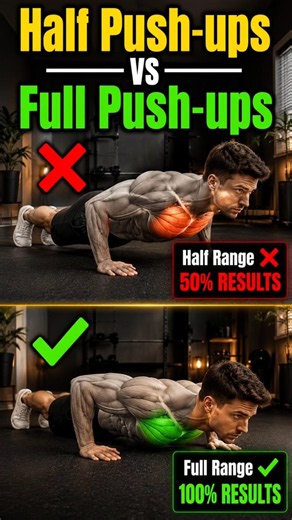 Half Push-ups vs Full Push-ups ❌